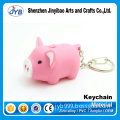 custom 3d plastic cute fat pig shape keyring